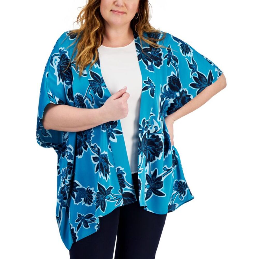 Plus Size Felicia Floral Kimono Jacket